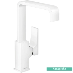 Hansgrohe - Hansgrohe Metropol Yüksek Lavabo Bataryası, Sifon Kumandalı, Satin Beyaz