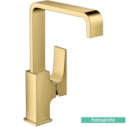Hansgrohe - Hansgrohe Metropol Yüksek Lavabo Bataryası, Sifon Kumandalı, Parlak Altın