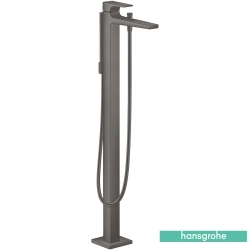 Hansgrohe - Hansgrohe Metropol Yerden Küvet Bataryası (Sıva Üstü Grubu), Mat Siyah Krom