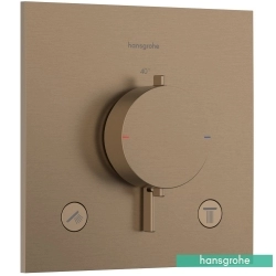 Hansgrohe - Hansgrohe Ecostat Comfort E Ankastre Termostatik Banyo Bataryası, 2 Yollu, Mat Bronz