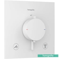 Hansgrohe - Hansgrohe Ecostat Comfort E Ankastre Termostatik Banyo Bataryası, 2 Yollu, Satin Beyaz