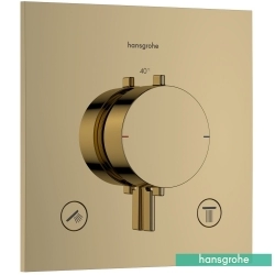 Hansgrohe - Hansgrohe Ecostat Comfort E Ankastre Termostatik Banyo Bataryası, 2 Yollu, Parlak Altın