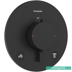 Hansgrohe - Hansgrohe Ecostat Comfort S Ankastre Termostatik Banyo Bataryası, 2 Yollu, Satin Siyah