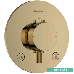Hansgrohe - Hansgrohe Ecostat Comfort S Ankastre Termostatik Banyo Bataryası, 2 Yollu, Parlak Altın