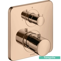 Hansgrohe - Hansgrohe Axor Citterio E Ankastre Termostatik Banyo Bataryası, 2 Yollu, Parlak Kırmızı Altın