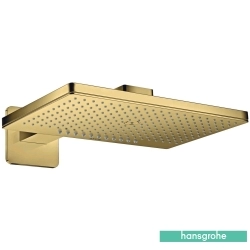 Hansgrohe - Hansgrohe Axor ShowerSolutions 466/300 2 Jet Dikdörtgen Tepe Duşu, Parlak Altın (Duvardan Dirsek Dahil)