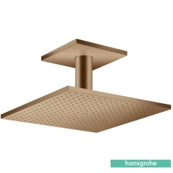 Hansgrohe - Hansgrohe Axor ShowerSolutions 300/300 1 Jet Kare Tepe Duşu, Mat Bronz (Tavandan Dirsek Dahil)