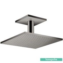 Hansgrohe - Hansgrohe Axor ShowerSolutions 300/300 1 Jet Kare Tepe Duşu, Parlak Siyah Krom (Tavandan Dirsek Dahil)
