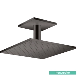 Hansgrohe - Hansgrohe Axor ShowerSolutions 300/300 1 Jet Kare Tepe Duşu, Mat Siyah Krom (Tavandan Dirsek Dahil)