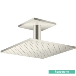 Hansgrohe - Hansgrohe Axor ShowerSolutions 300/300 1 Jet Kare Tepe Duşu, Paslanmaz Çelik (Tavandan Dirsek Dahil)