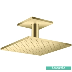 Hansgrohe - Hansgrohe Axor ShowerSolutions 300/300 1 Jet Kare Tepe Duşu, Mat Pirinç (Tavandan Dirsek Dahil)