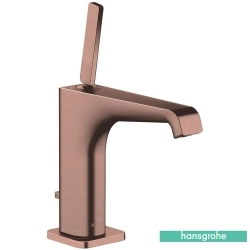 Hansgrohe - Hansgrohe Axor Citterio E 130 Lavabo Bataryası, Sifon Kumandalı, Mat Kırmızı Altın