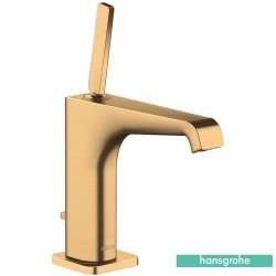Hansgrohe - Hansgrohe Axor Citterio E 130 Lavabo Bataryası, Sifon Kumandalı, Mat Pirinç