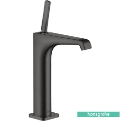Hansgrohe - Hansgrohe Axor Citterio E 190 Yüksek Lavabo Bataryası, Sifon Kumandalı, Mat Siyah Krom (EcoSmart)