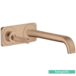Hansgrohe - Hansgrohe Axor Citterio E 221 Duvardan Ankastre Lavabo Bataryası, Mat Kırmızı Altın