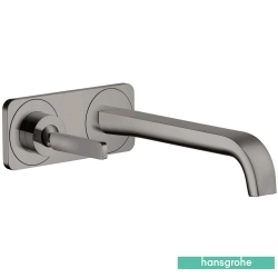 Hansgrohe - Hansgrohe Axor Citterio E 221 Duvardan Ankastre Lavabo Bataryası, Parlak Siyah Krom