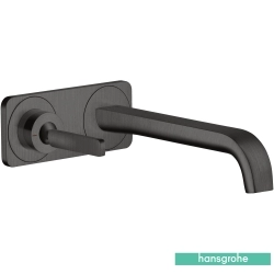 Hansgrohe - Hansgrohe Axor Citterio E 221 Duvardan Ankastre Lavabo Bataryası, Mat Siyah Krom