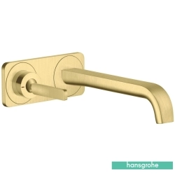 Hansgrohe - Hansgrohe Axor Citterio E 221 Duvardan Ankastre Lavabo Bataryası, Mat Pirinç