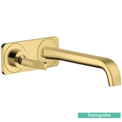 Hansgrohe - Hansgrohe Axor Citterio E 221 Duvardan Ankastre Lavabo Bataryası, Parlak Altın