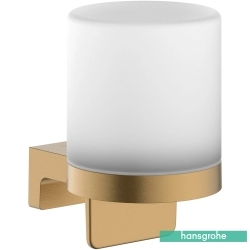 Hansgrohe - Hansgrohe AddStoris S Sıvı Sabunluk, Cam Hazne, Duvara Monte, Mat Bronz