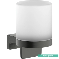 Hansgrohe - Hansgrohe AddStoris S Sıvı Sabunluk, Cam Hazne, Duvara Monte, Mat Siyah Krom
