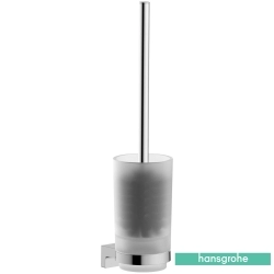 Hansgrohe - Hansgrohe AddStoris S Tuvalet Fırçası, Duvara Monte, Cam Hazneli