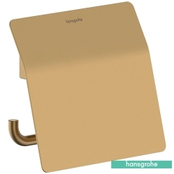 Hansgrohe - Hansgrohe AddStoris S Tuvalet Kağıtlığı Kapaklı, Mat Bronz