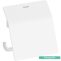 Hansgrohe - Hansgrohe AddStoris S Tuvalet Kağıtlığı Kapaklı, Satin Beyaz