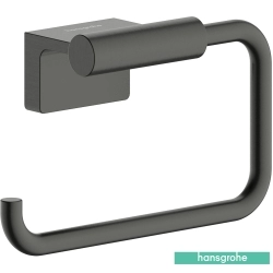 Hansgrohe - Hansgrohe AddStoris S Tuvalet Kağıtlığı Kapaksız, Mat Siyah Krom