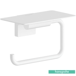 Hansgrohe - Hansgrohe AddStoris S Raflı Tuvalet Kağıtlığı Kapaksız, Satin Beyaz