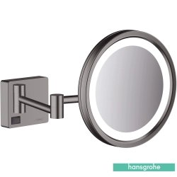 Hansgrohe - Hansgrohe AddStoris Makyaj Aynası, 3x Büyüteçli (Ledli), Mat Siyah Krom