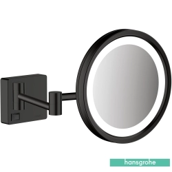 Hansgrohe - Hansgrohe AddStoris Makyaj Aynası, 3x Büyüteçli (Ledli), Satin Siyah