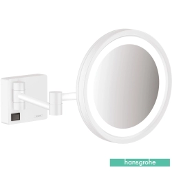Hansgrohe - Hansgrohe AddStoris Makyaj Aynası, 3x Büyüteçli (Ledli), Satin Beyaz