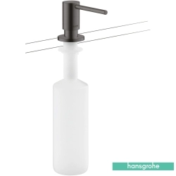 Hansgrohe - Hansgrohe Axor Uno Eviyeler İçin Sıvı Sabunluk, Mat Siyah Krom
