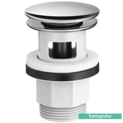 Hansgrohe - Hansgrohe Pop-up Bas Aç-Kapa Lavabo Süzgeci (Taşma Delikli)