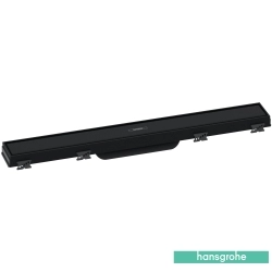 Hansgrohe - Hansgrohe RainDrain Match 60 cm Duş Kanalı, Çerçeveli Yüksekliği Ayarlanabilir, Satin Siyah