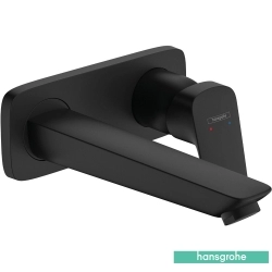 Hansgrohe - Hansgrohe Logis Duvardan Ankastre Lavabo Bataryası, Satin Siyah