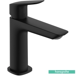 Hansgrohe - Hansgrohe Logis 110 Lavabo Bataryası, Sifon Kumandalı, Satin Siyah (EcoSmart)