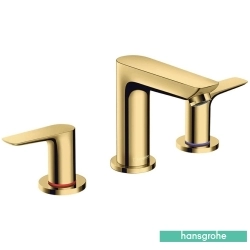 Hansgrohe - Hansgrohe Talis E3 3 Delikli Lavabo Bataryası, Parlak Altın, Sifon Kumandalı