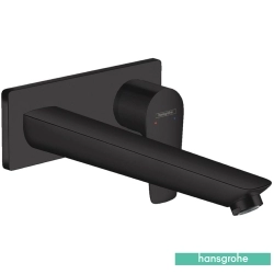 Hansgrohe - Hansgrohe Talis E Duvardan Ankastre Lavabo Bataryası (Uzun) Satin Siyah