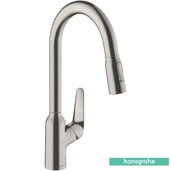 Hansgrohe - Hansgrohe Focus M42 Spiralli Eviye Bataryası, Paslanmaz Çelik