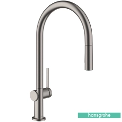 Hansgrohe - Hansgrohe Talis M54 Spiralli Eviye Bataryası, Mat Siyah Krom