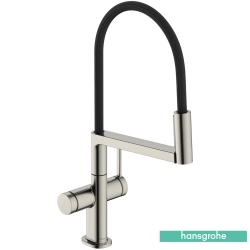 Hansgrohe - Hansgrohe Talis Select M54 210 3 Jet PowderSpray Endüstriyel Eviye Bataryası, Paslanmaz Çelik (EcoSmart)