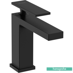 Hansgrohe - Hansgrohe Tecturis E 110 Lavabo Bataryası, Sifon Kumandalı, Satin Siyah (EcoSmart+)