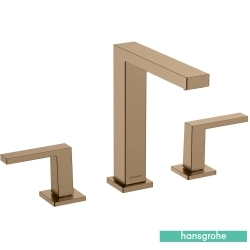 Hansgrohe - Hansgrohe Tecturis E 150 3 Delikli Lavabo Bataryası, Sifon Kumandalı, Mat Bronz (EcoSmart+)