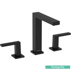 Hansgrohe - Hansgrohe Tecturis E 150 3 Delikli Lavabo Bataryası, Sifon Kumandalı, Satin Siyah (EcoSmart+)