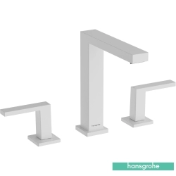 Hansgrohe - Hansgrohe Tecturis E 150 3 Delikli Lavabo Bataryası, Sifon Kumandalı, Satin Beyaz (EcoSmart+)