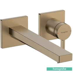 Hansgrohe - Hansgrohe Tecturis E 225 Duvardan Ankastre Lavabo Bataryası, EcoSmart+, Mat Bronz (Sıva Üstü Grubu)