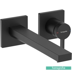Hansgrohe - Hansgrohe Tecturis E 225 Duvardan Ankastre Lavabo Bataryası, EcoSmart+, Satin Siyah (Sıva Üstü Grubu)