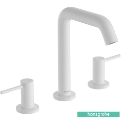 Hansgrohe - Hansgrohe Tecturis S 150 3 Delikli Lavabo Bataryası, Sifon Kumandalı, Satin Beyaz (EcoSmart+)